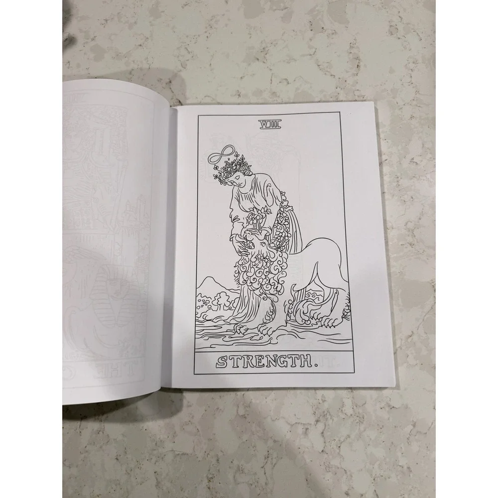 The Tarot Card Adult Coloring Book GC Carter 78 Cards Major Minor Arcana New